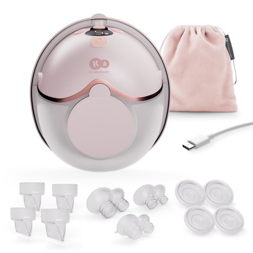 KINDERKRAFT Anyatej szívó Single Hands-free Mamaflow Pink