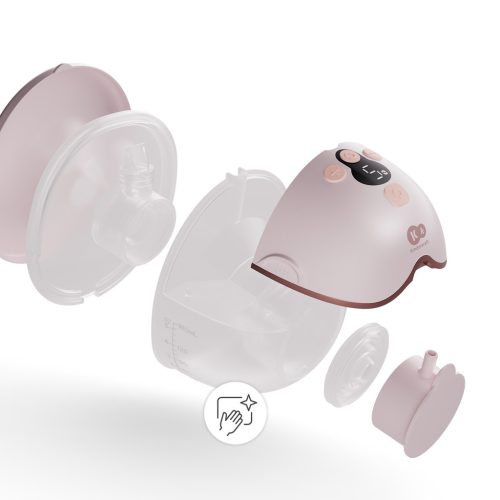 KINDERKRAFT Anyatej szívó Single Hands-free Mamaflow Pink