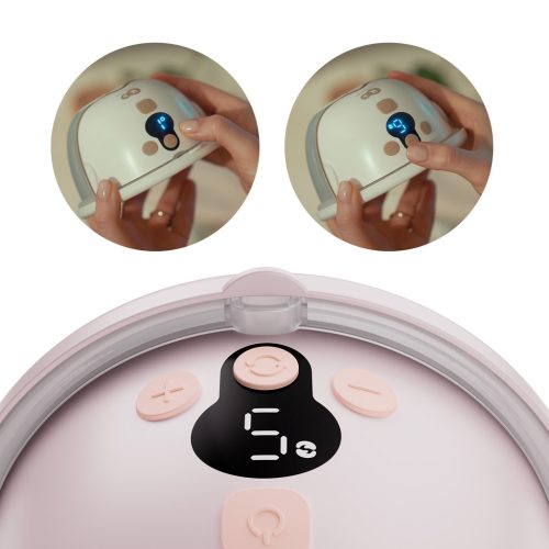 KINDERKRAFT Anyatej szívó Single Hands-free Mamaflow Pink