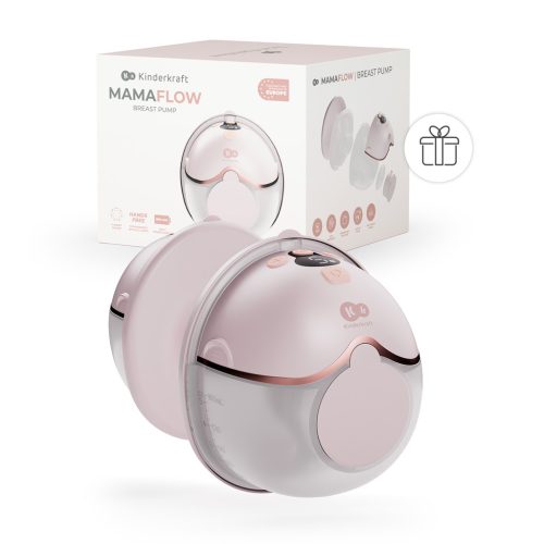 KINDERKRAFT Anyatej szívó Single Hands-free Mamaflow Pink