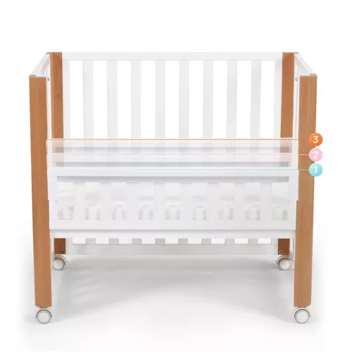 KINDERKRAFT SELECT Koya fa gyermekágy rácsos funkcióval, beleértve a matracot White, Premium
