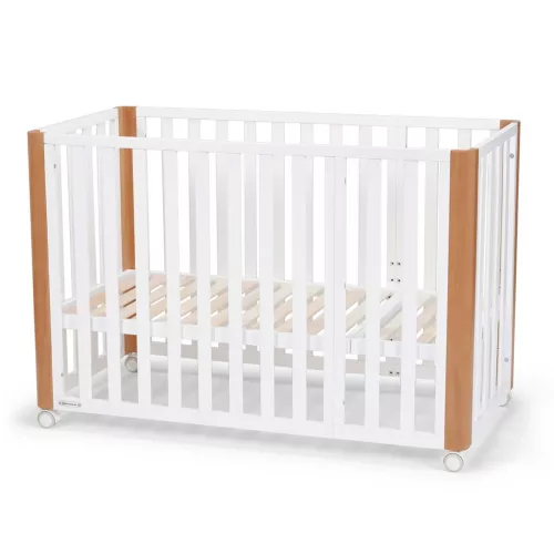 KINDERKRAFT SELECT Koya fa gyermekágy rácsos funkcióval, beleértve a matracot White, Premium
