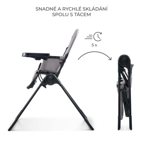 KINDERKRAFT Etetőszék Binci Szürke