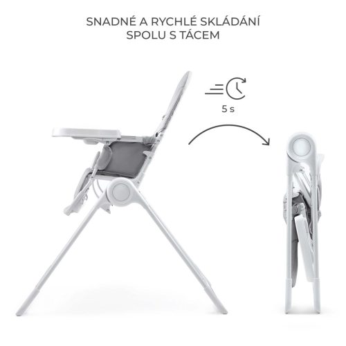 KINDERKRAFT Etetőszék Binci Világosszürke