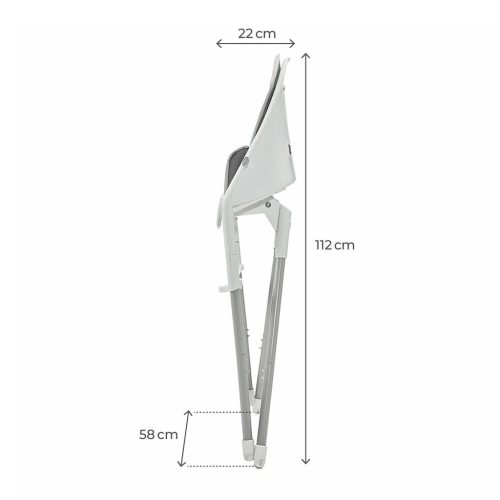 KINDERKRAFT Etetőszék Dinnly 2 az 1-ben Szürke