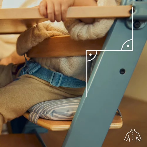 KINDERKRAFT Stolička jedálenská Nordic Breeze s vankúšom