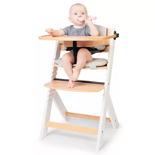 KINDERKRAFT Etetőszék Enock párnázással White wooden, Premium