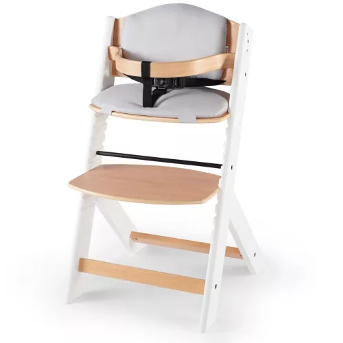 KINDERKRAFT Etetőszék Enock párnázással White wooden, Premium