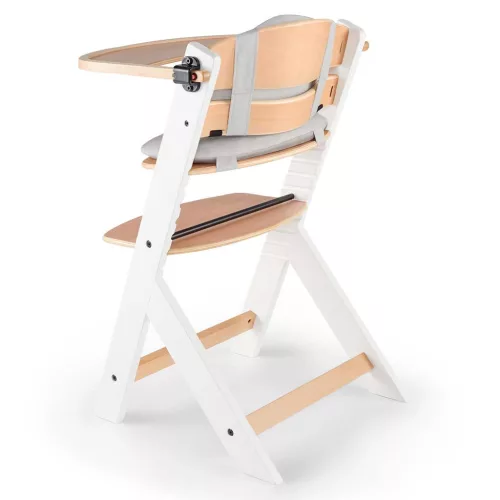 KINDERKRAFT Etetőszék Enock párnázással White wooden, Premium