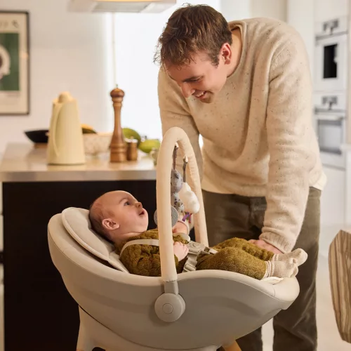 KINDERKRAFT Etetőszék és hintaszék Fini Up 2 az 1-ben Szürke