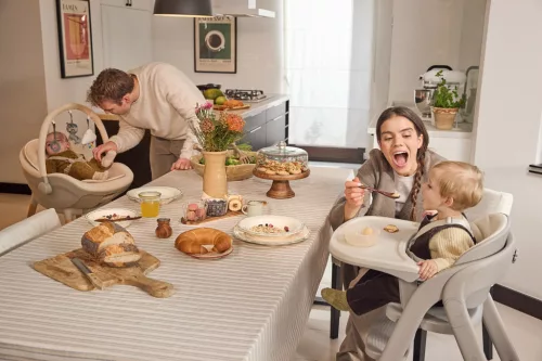 KINDERKRAFT Etetőszék és hintaszék Fini Up 2 az 1-ben Szürke