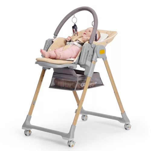 KINDERKRAFT SELECT Etetőszék Lastree Grey, Premium