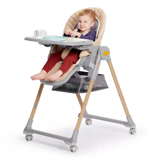 KINDERKRAFT SELECT Etetőszék Lastree Grey, Premium