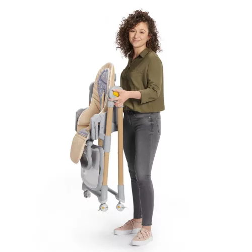 KINDERKRAFT SELECT Etetőszék Lastree Grey, Premium
