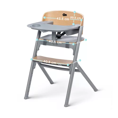 KINDERKRAFT SELECT Etetőszék 3 az 1-ben LIVY Oak, Premium