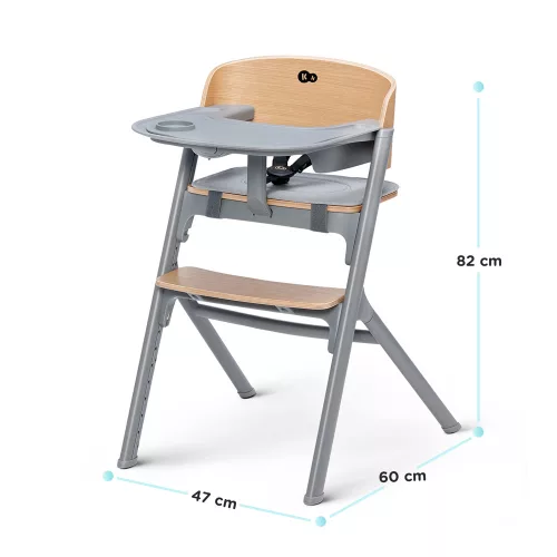 KINDERKRAFT SELECT Etetőszék 3 az 1-ben LIVY Oak, Premium
