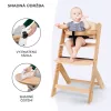 KINDERKRAFT Etetőszék Enock White wooden