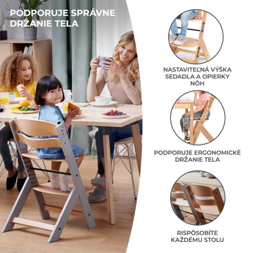 KINDERKRAFT Etetőszék Enock White