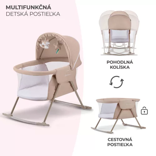 KINDERKRAFT Gyermekágy 3 az 1-ben Lovi Beige