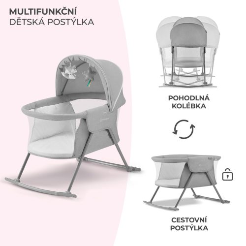 KINDERKRAFT Gyermekágy 3 az 1-ben Lovi Szürke