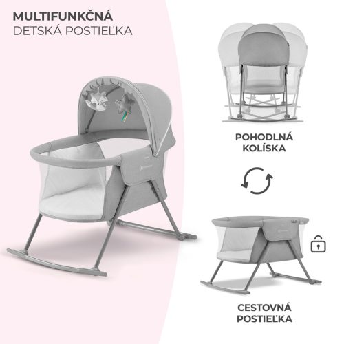 KINDERKRAFT Gyermekágy 3 az 1-ben Lovi Szürke