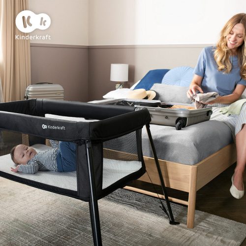 KINDERKRAFT Cami Szürke Utazóágy