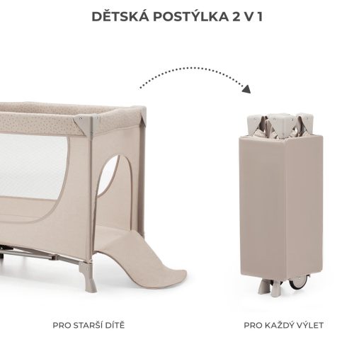 KINDERKRAFT Utazóágy Joy 2 Beige