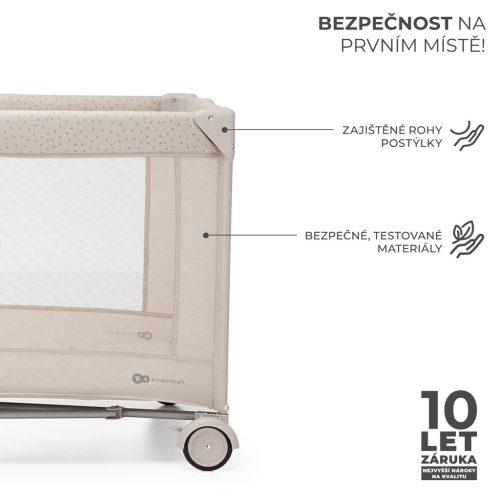 KINDERKRAFT Utazóágy Joy 2 Beige