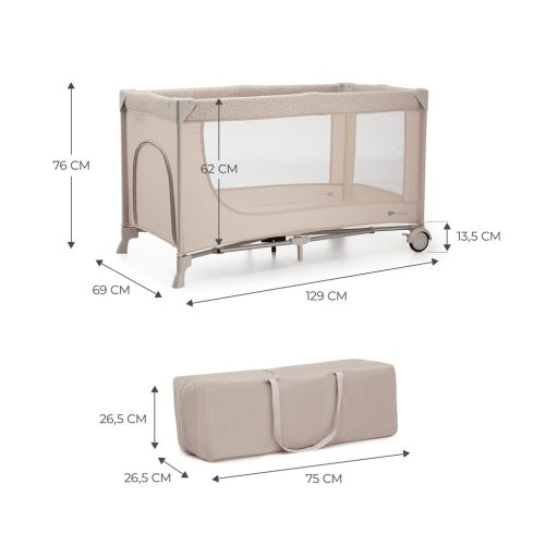 KINDERKRAFT Utazóágy Joy 2 Beige
