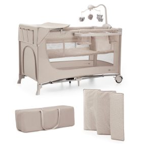 KINDERKRAFT Utazóágy Joy 2 kiegészítőkkel Beige
