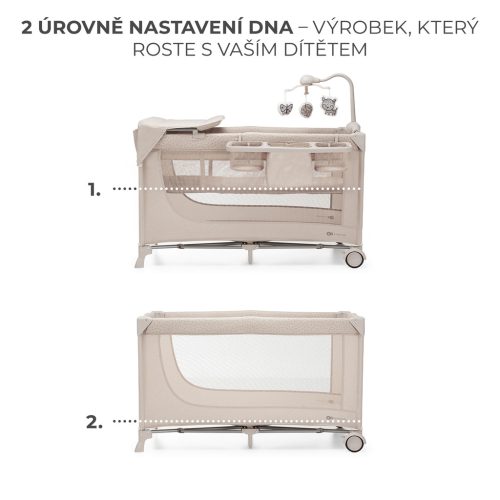 KINDERKRAFT Utazóágy Joy 2 kiegészítőkkel Beige