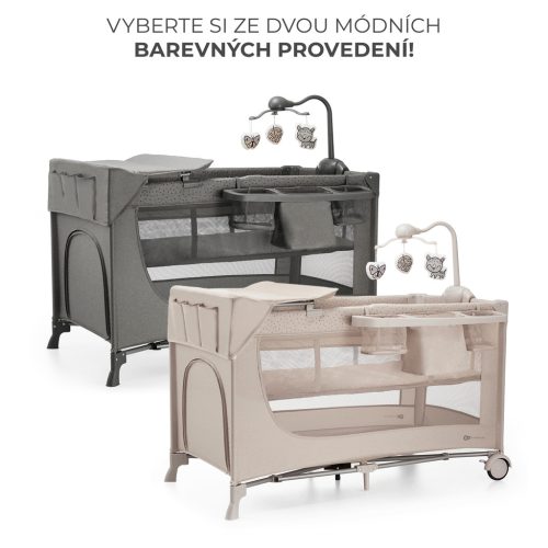 KINDERKRAFT Utazóágy Joy 2 kiegészítőkkel Beige