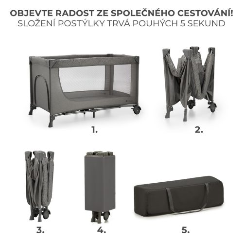 KINDERKRAFT Utazóágy Joy 2 Happy shapes