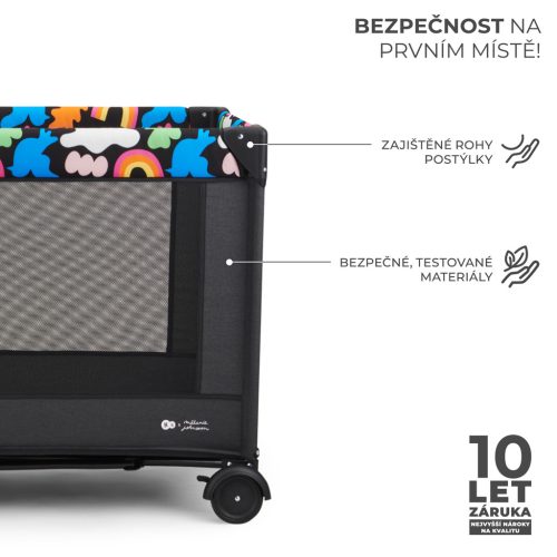 KINDERKRAFT Utazóágy Joy 2 Happy shapes