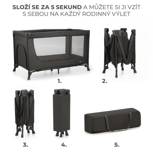 KINDERKRAFT Utazóágy Joy Light grey