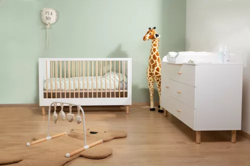 Childhome Wonder White - Komód - 3 fiók + 1 ajtó + pelenkázó egység