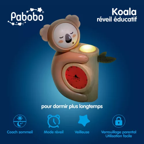 PABOBO Gyermek ébresztőóra világítással Koala