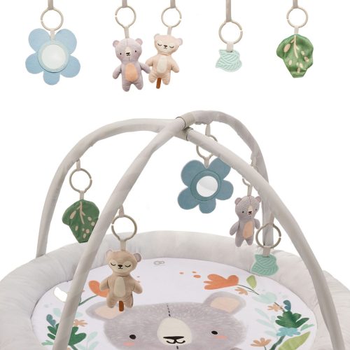 KINDERKRAFT Játszószőnyeg játékhíddal Cozyplay Világosszürke