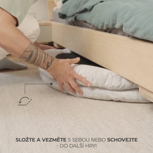 KINDERKRAFT Játszószőnyeg játékhíddal Cozyplay Világosszürke