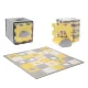 KINDERKRAFT Habosított puzzle alátét Luno Shapes 185 x 165 cm Sárga, 30db, Prémium