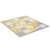 KINDERKRAFT Habosított puzzle alátét Luno Shapes 185 x 165 cm Sárga, 30db, Prémium
