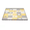 KINDERKRAFT Habosított puzzle alátét Luno Shapes 185 x 165 cm Sárga, 30db, Prémium