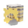 KINDERKRAFT Habosított puzzle alátét Luno Shapes 185 x 165 cm Sárga, 30db, Prémium