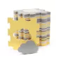   KINDERKRAFT Habosított puzzle alátét Luno Shapes 185 x 165 cm Sárga, 30db, Prémium