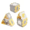 KINDERKRAFT Habosított puzzle alátét Luno Shapes 185 x 165 cm Sárga, 30db, Prémium