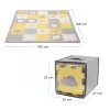 KINDERKRAFT Habosított puzzle alátét Luno Shapes 185 x 165 cm Sárga, 30db, Prémium