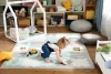 KINDERKRAFT Habosított puzzle alátét Luno Shapes 185 x 165 cm Sárga, 30db, Prémium