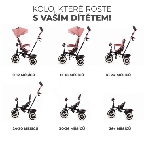 KINDERKRAFT Tricikli Aston Rose pink