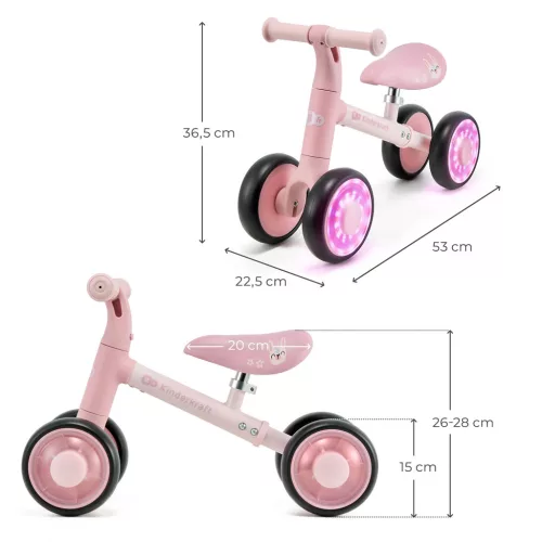 KINDERKRAFT Cutie Flash Pink futóbicikli