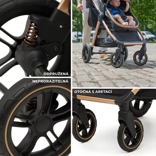 KINDERKRAFT Kombinált babakocsi 3 az 1-ben Esme Sand Beige